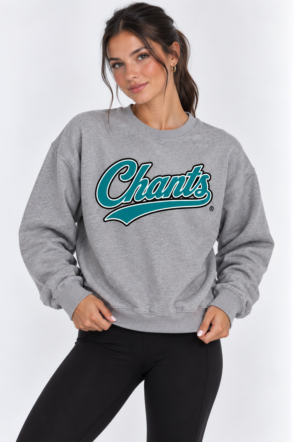 Coastal Carolina Unisex Crewneck | "Chants Script" Grey Crewneck