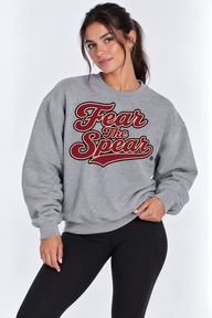 Florida State Unisex Crewneck | "Fear the Spear Script" Grey Crewneck