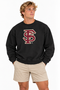 Florida State Unisex Crewneck | "FS Stack" Black Crewneck