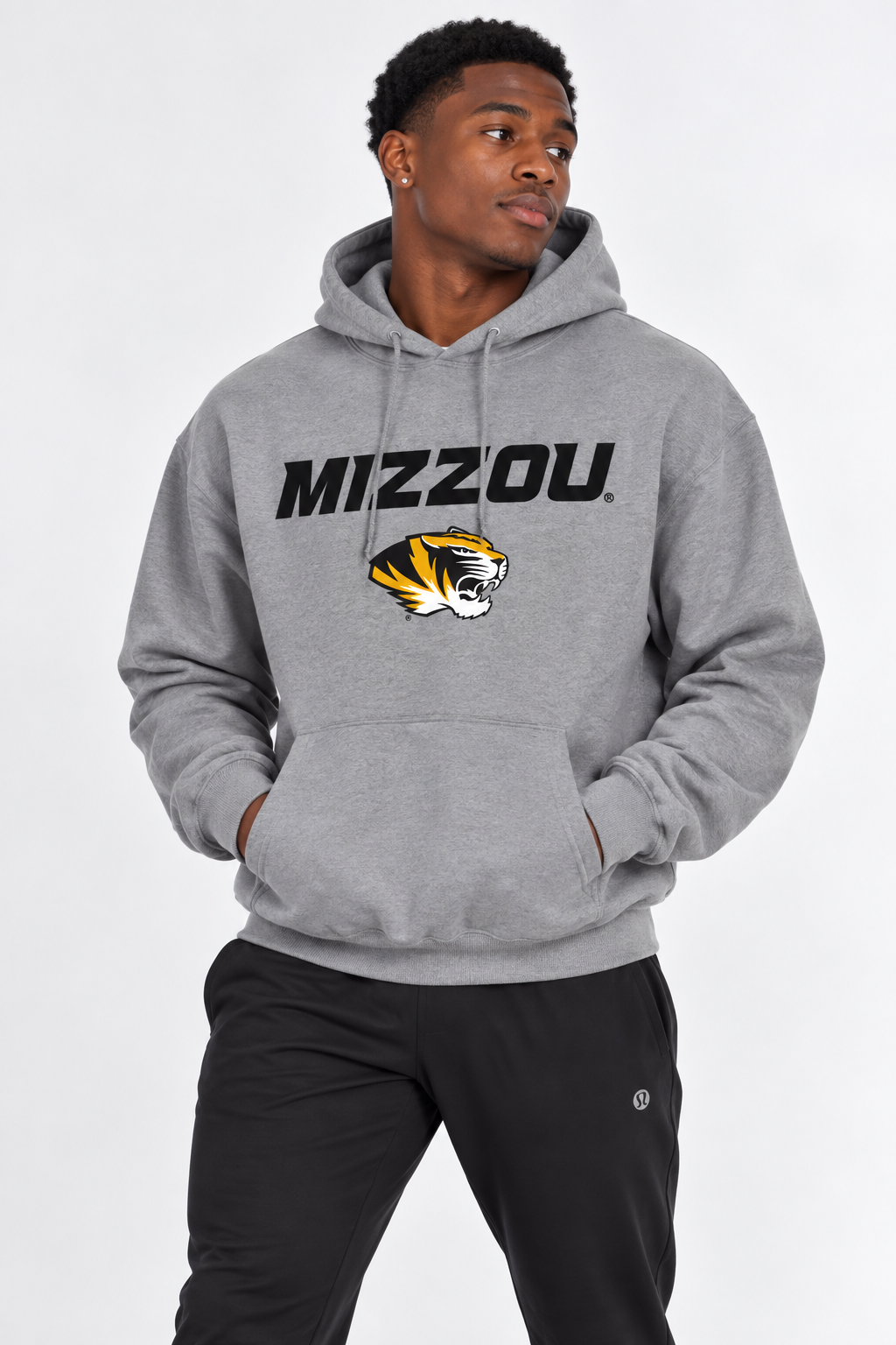 Missouri Unisex Hoodie | "Mizzou w/ Tiger Head" Grey Hoodie