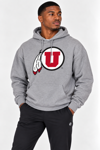 Utah Unisex Hoodie | "Circle U w/ Feathers" Grey Hoodie
