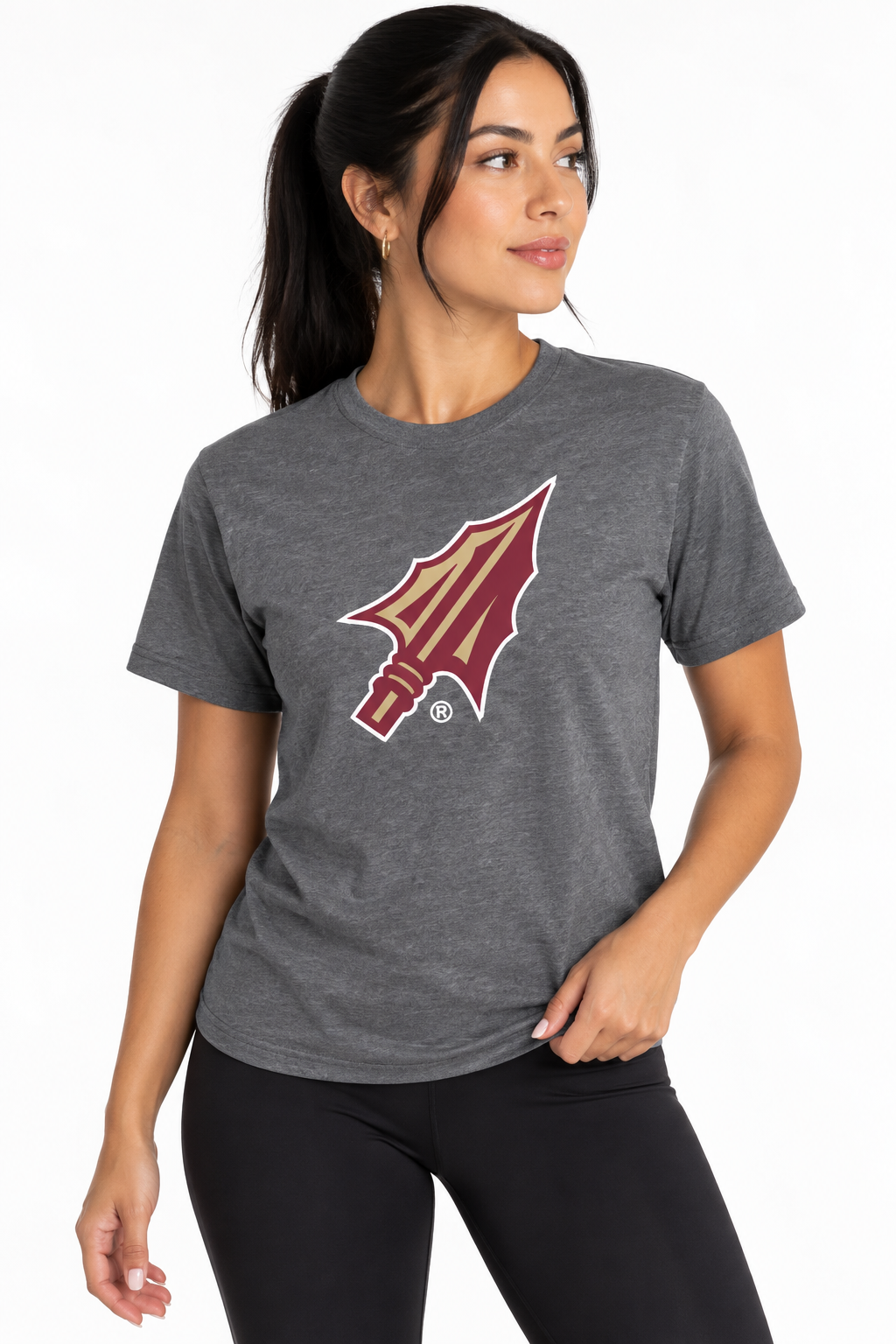Florida State Seminoles Unisex | "Spear" Dark Heather Grey Tee