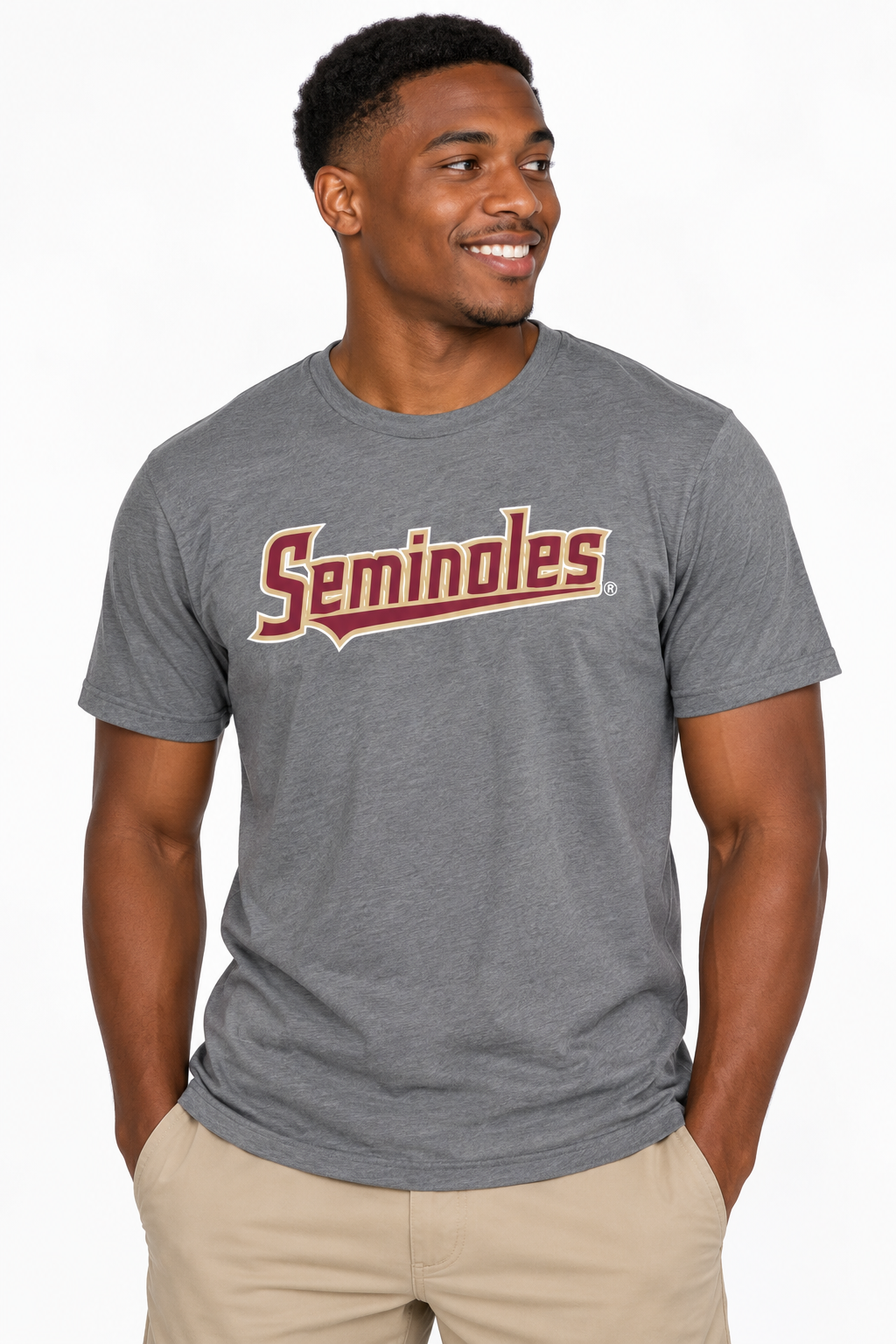 Florida State Seminoles Unisex | Grey "Seminoles Script" Grey Tee