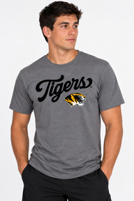 Missouri Unisex Tee | "Tigers Script w/ Tiger Head" Tee