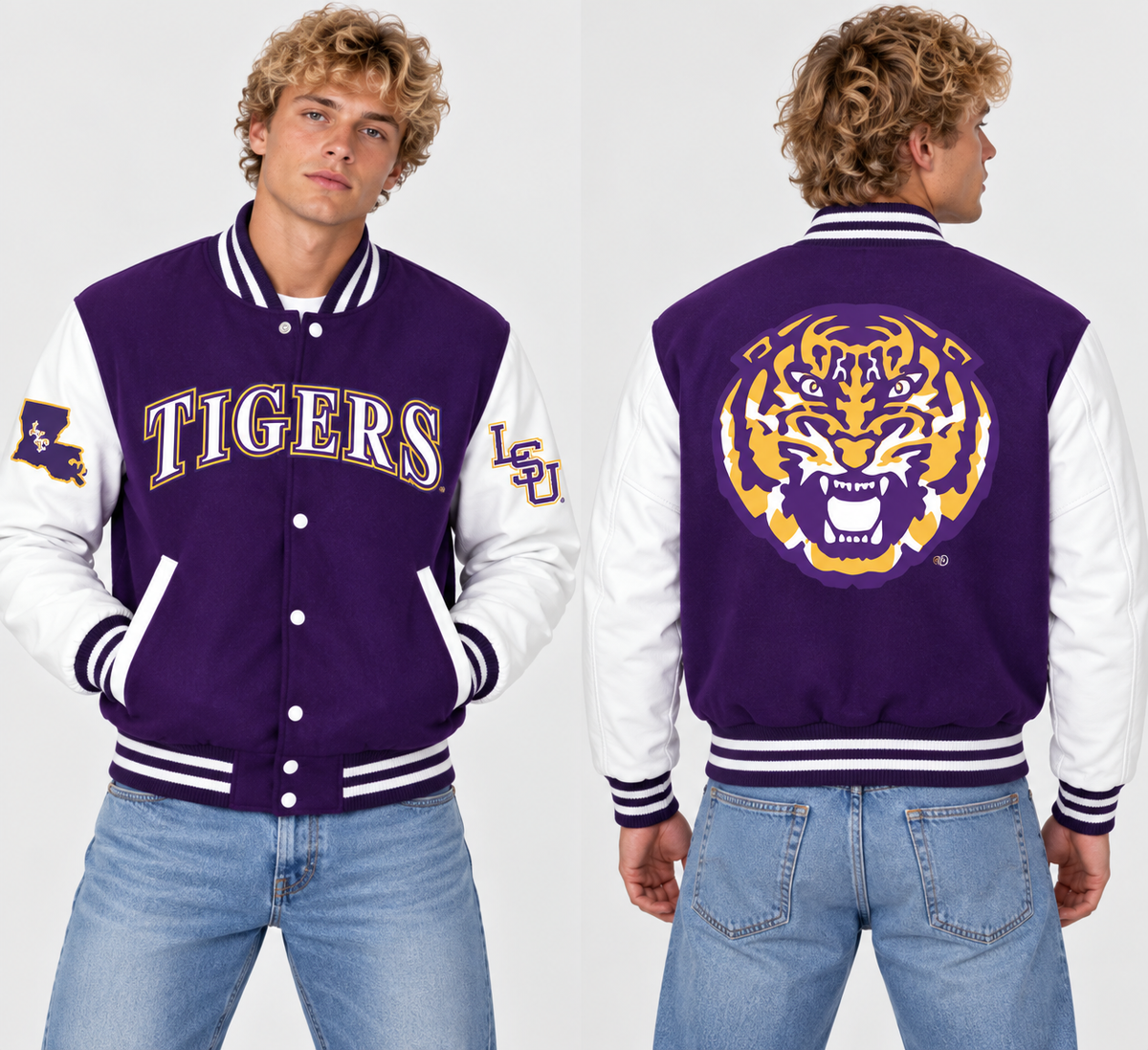 LSU Tigers Men's | "Varsity Mike" Letterman Jacket
