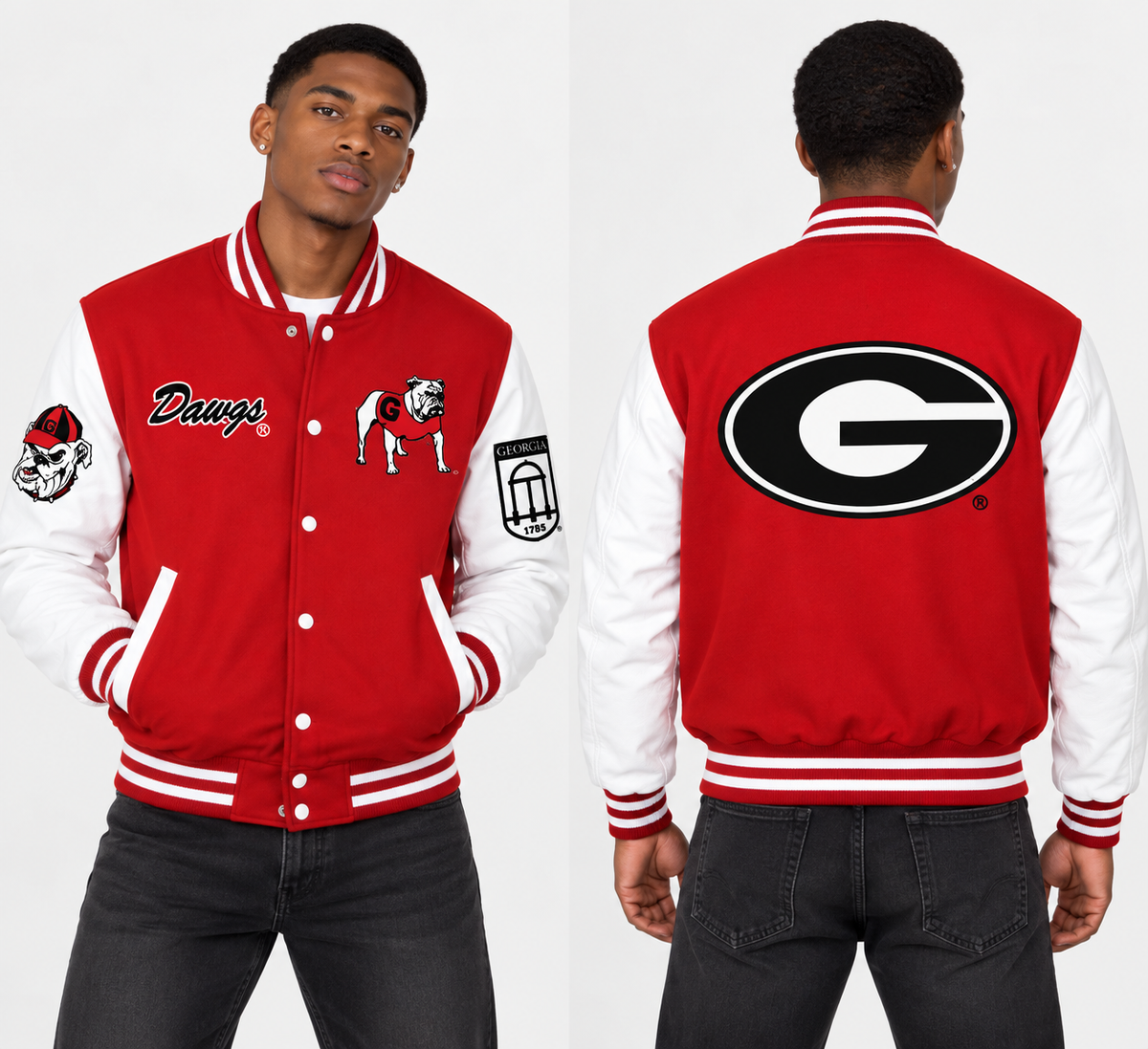 UGA Bulldogs Men’s | “Redline Varsity” Letterman Jacket