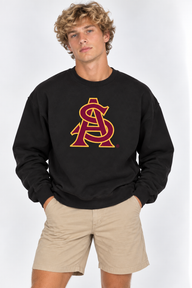 Arizona State Unisex Crewneck |"AS Stack" Black Crewneck