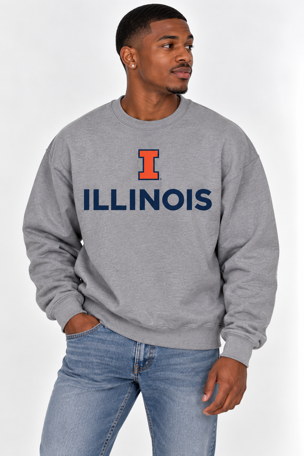 Illinois Unisex Crewneck |"I Illinois" Grey Crewneck