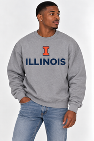 Illinois Unisex Crewneck |"I Illinois" Grey Crewneck