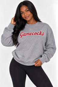 Jacksonville State Unisex Crewneck |"Gamecocks Script" Grey Crewneck