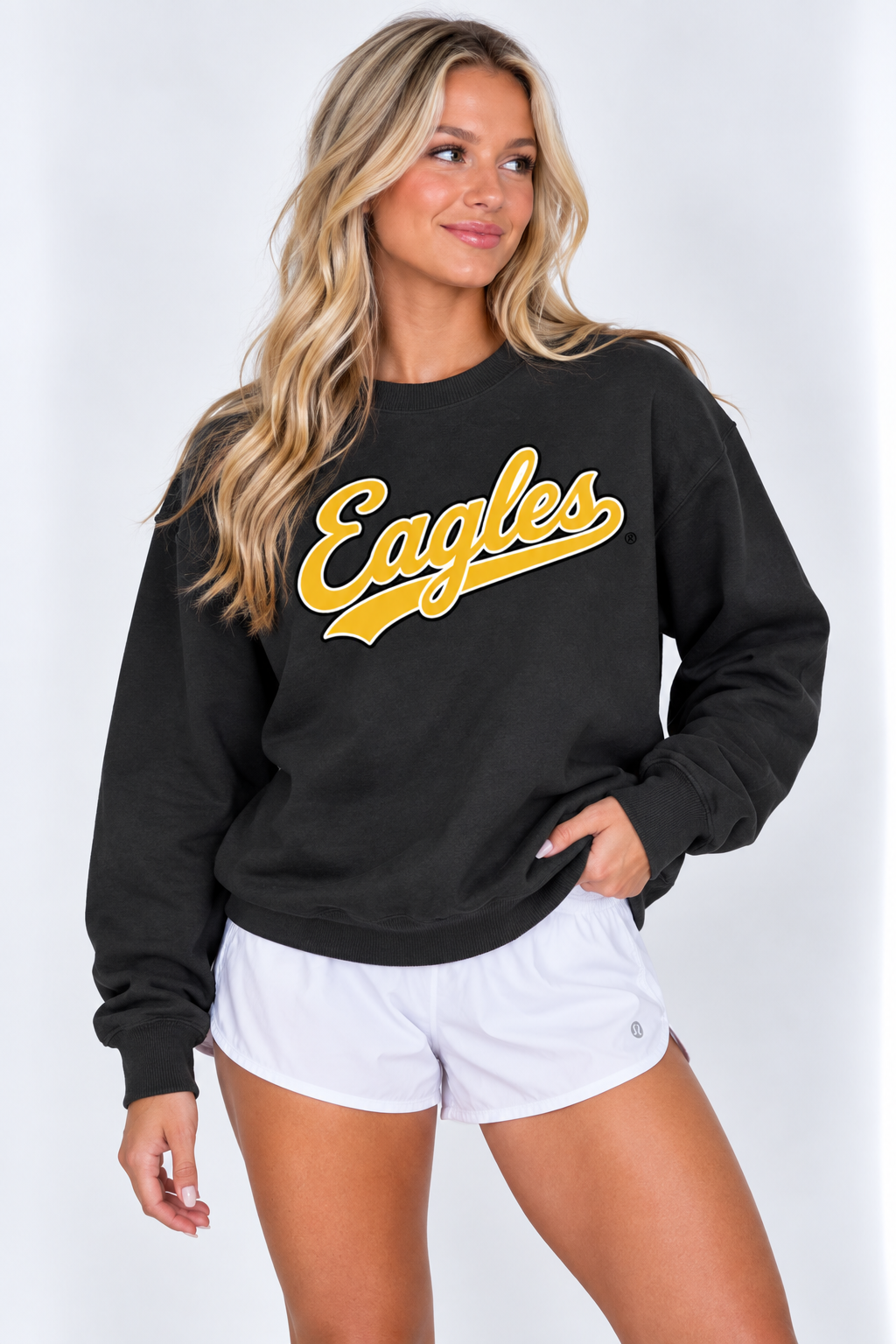 Southern Miss Unisex Crewneck |"Eagles Script" Black Crewneck