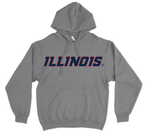 Illinois Unisex Hoodie |"Illinois" Grey Hoodie