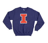 Illinois Unisex Crewneck |"I" Navy Crewneck