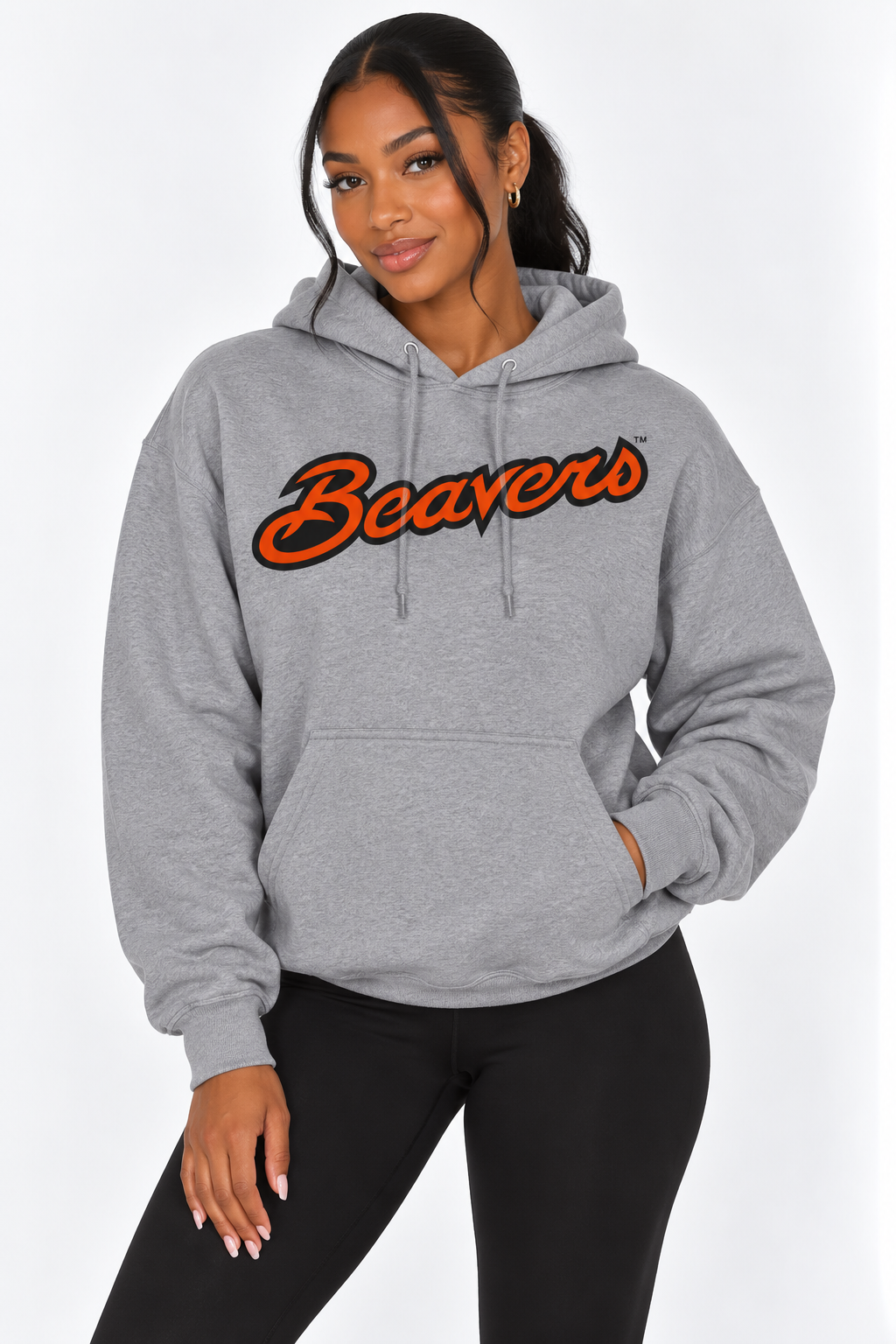 Oregon State Unisex Hoodie |"Beavers Script" Grey Hoodie
