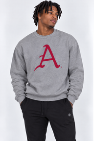 Arkansas Unisex Crewneck |"A" Grey Crewneck
