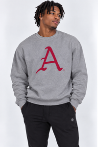 Arkansas Unisex Crewneck |"A" Grey Crewneck