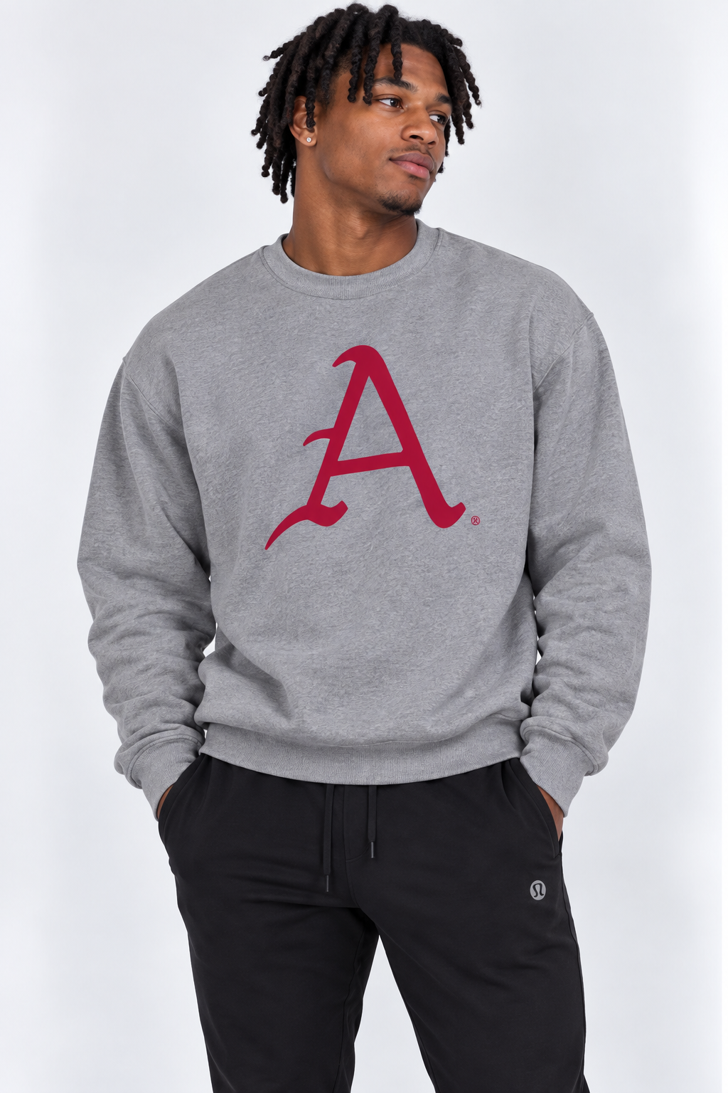 Arkansas Unisex Crewneck |"A" Grey Crewneck