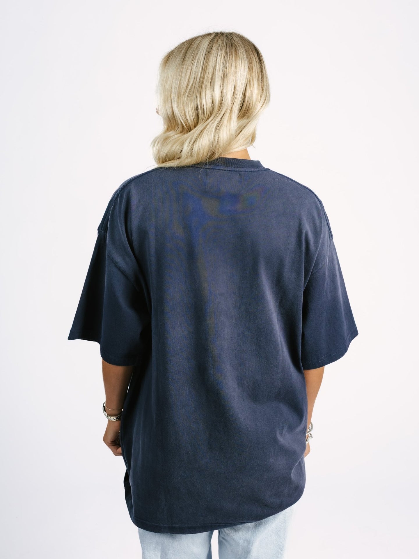 Georgia Southern Women's | "Navy Embroidered GATA" Acid Wash T-Shirt - Arena GraffitiArena Graffiti