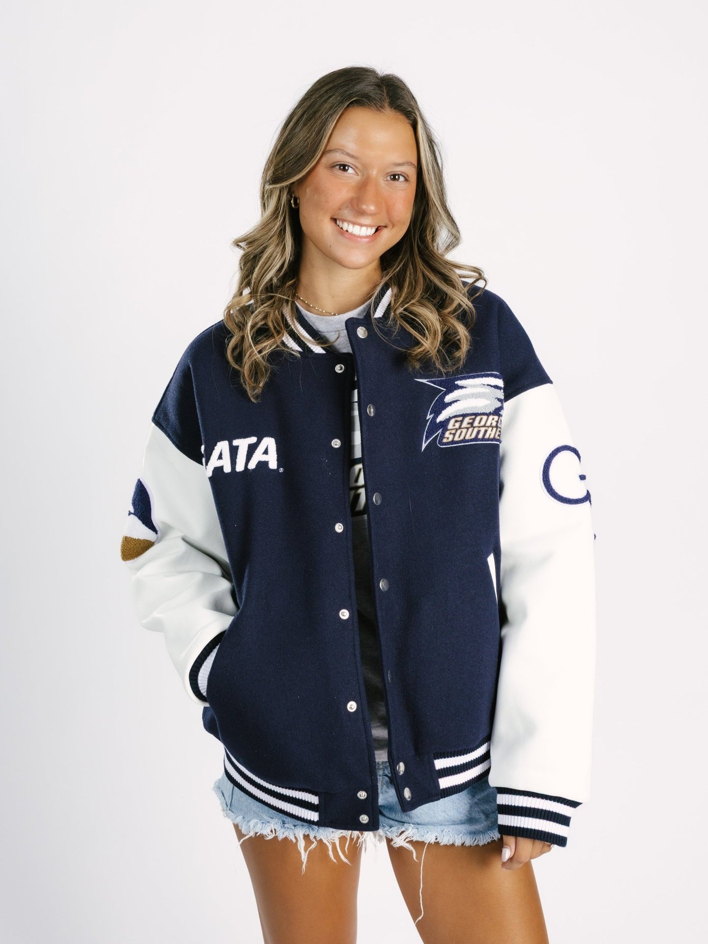 Georgia Southern Women's | "Varsity Strutter" Letterman Jacket - Arena GraffitiArena Graffiti