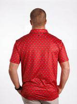 UGA Bulldogs men's “G Repeat” polo shirt by Arena Graffiti, featuring the team logo and classic design in a close-up view.