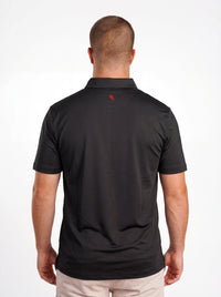 UGA Bulldogs men's blackout Dawg polo shirt by Arena Graffiti, black fabric with team logo and athletic style.