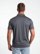 Men's UGA Bulldogs Grey Mark Polo shirt by Arena Graffiti, featuring a classic polo design with team logo details.
