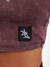 UGA Bulldogs women's Violet Mark crop top by Arena Graffiti, featuring team logo and vibrant purple color.