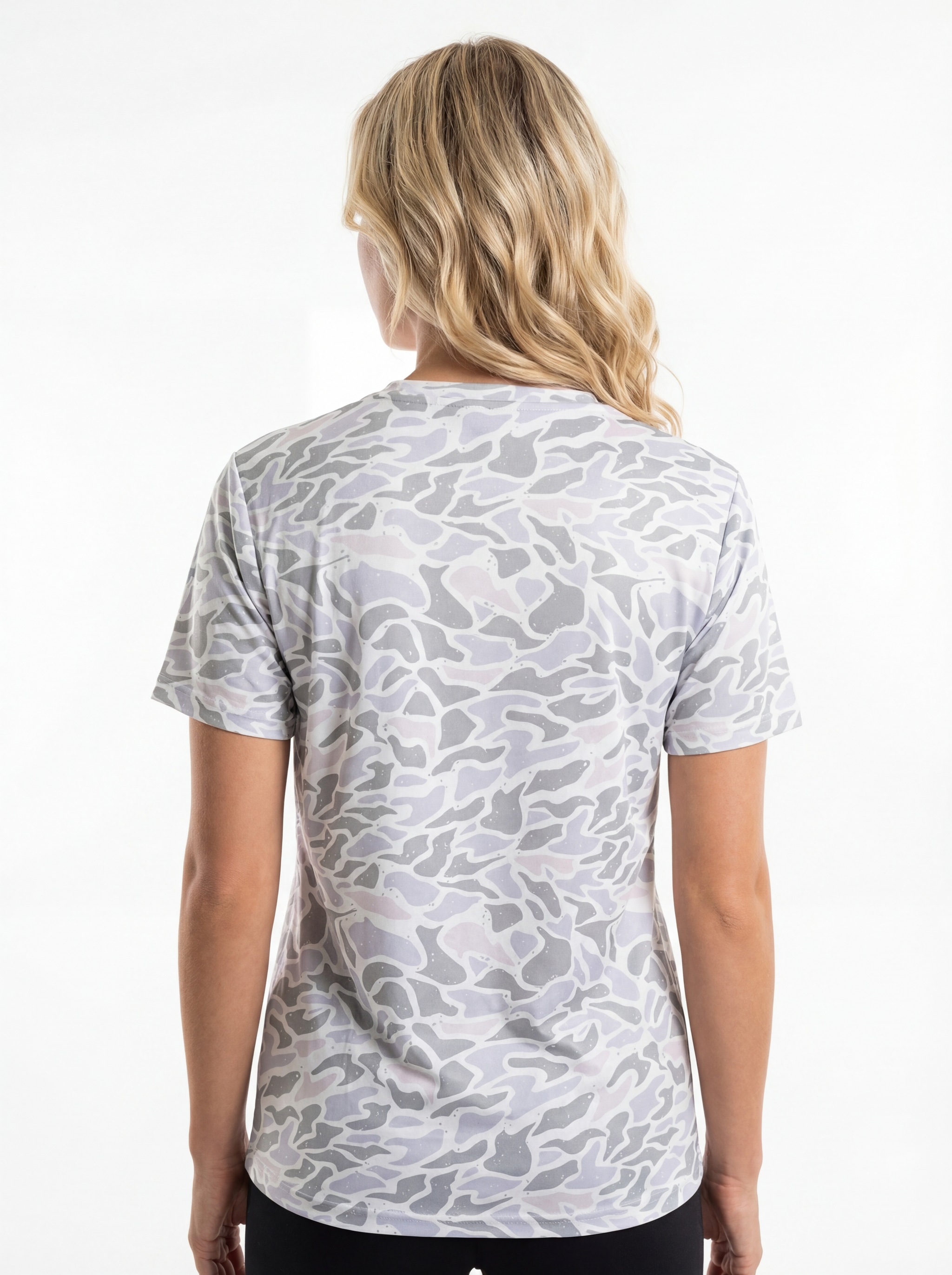 UGA Bulldogs Women's Camo G Performance Tee by Arena Graffiti, featuring a camouflage design and team logo on the front.