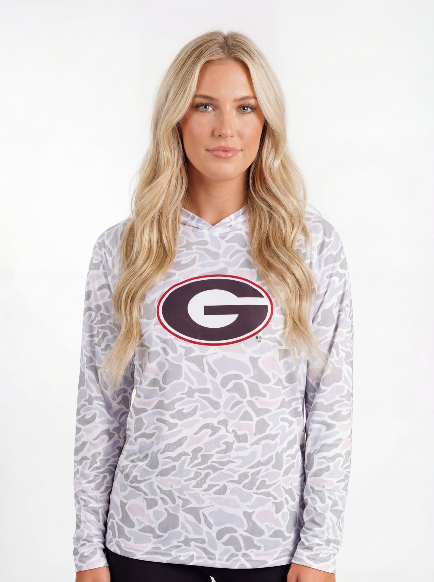 UGA Bulldogs Women’s | “Camo G Angler” Fishing Shirt