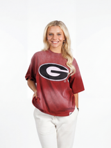 UGA Bulldogs women's "Reverse G Classic" T-shirt by Arena Graffiti, featuring a bold graphic design on a comfortable tee.