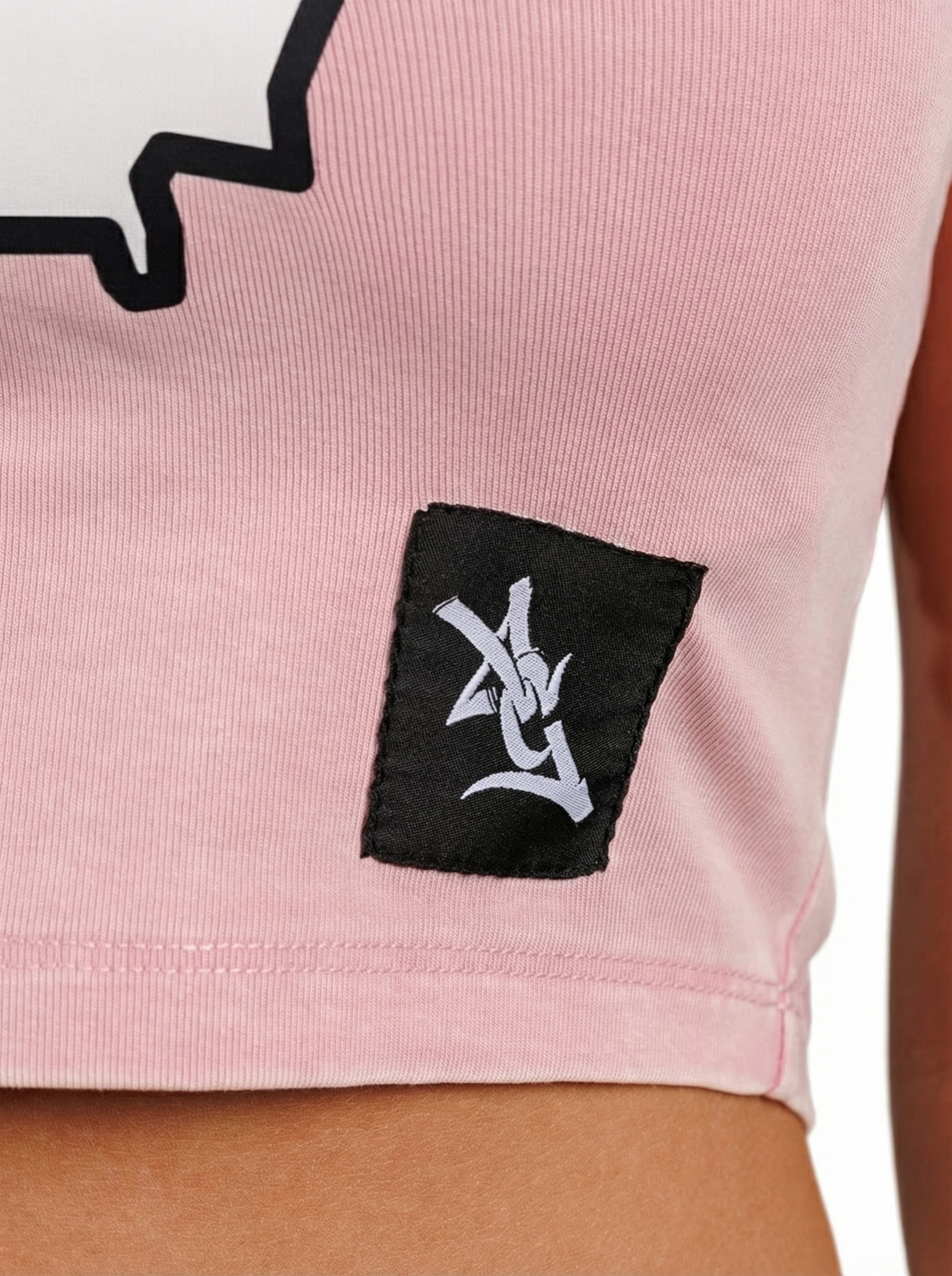UGA Bulldogs women's "Blush State" crop top by Arena Graffiti, featuring pink and white team graphics and a stylish cropped fit.