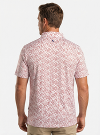 UGA Bulldogs men’s Hedge Splatter polo shirt by Arena Graffiti featuring a colorful splatter design and classic collar.
