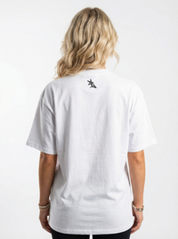 UGA Bulldogs women's "The Dawg Heavyweight" T-shirt by Arena Graffiti, featuring team logo and graphic design on white fabric