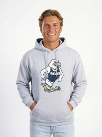 Georgia Southern men's grey hoodie by Arena Graffiti featuring "Strutter" logo and comfortable pullover design.