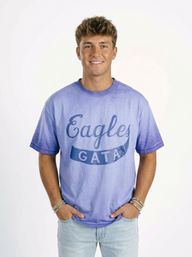 Georgia Southern men's "Eagles GATA" acid wash tee by Arena Graffiti, featuring a casual fit and distressed style.