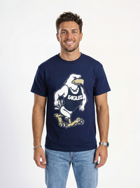 Georgia Southern Men's navy "Strutter" T-shirt by Arena Graffiti, featuring team logo and comfortable cotton fabric.