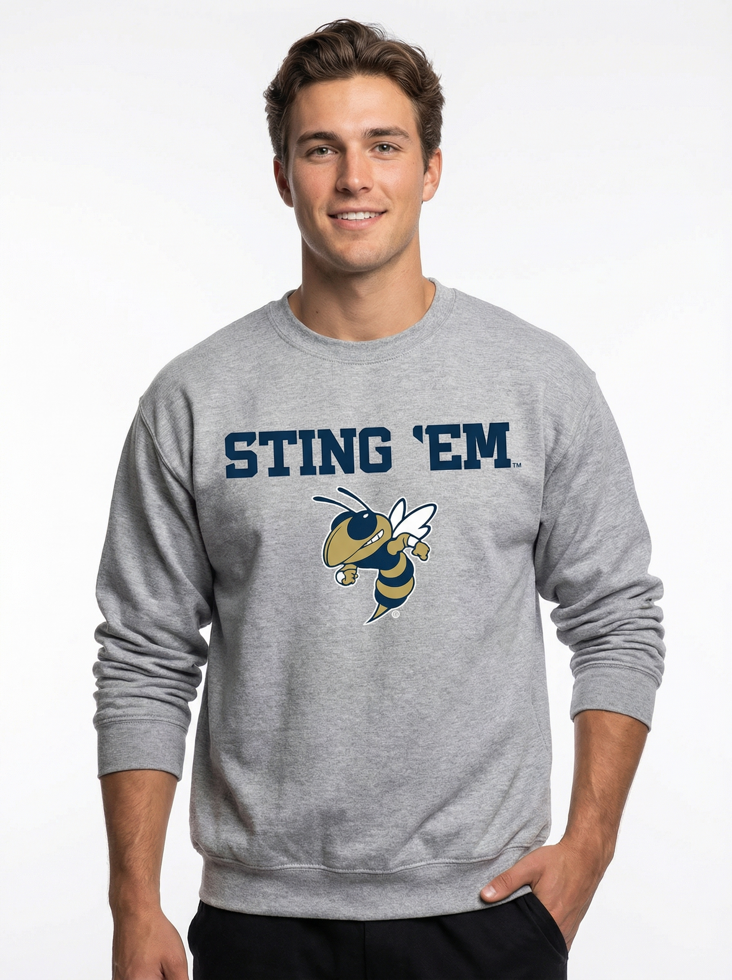 GT Yellow Jackets Men’s | “Sting Em Buzz” Crewneck