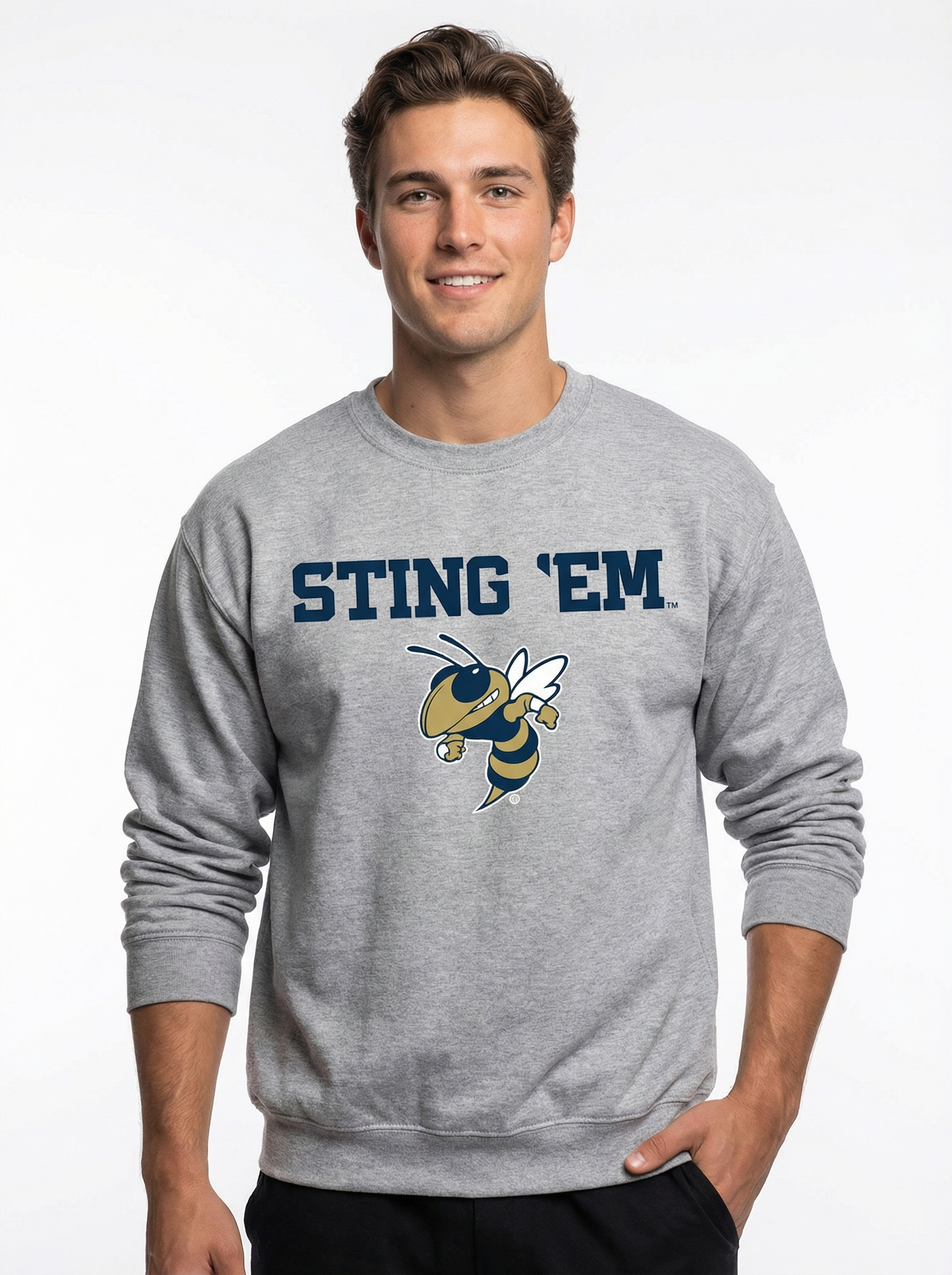 GT Yellow Jackets Men’s | “Sting Em Buzz” Crewneck