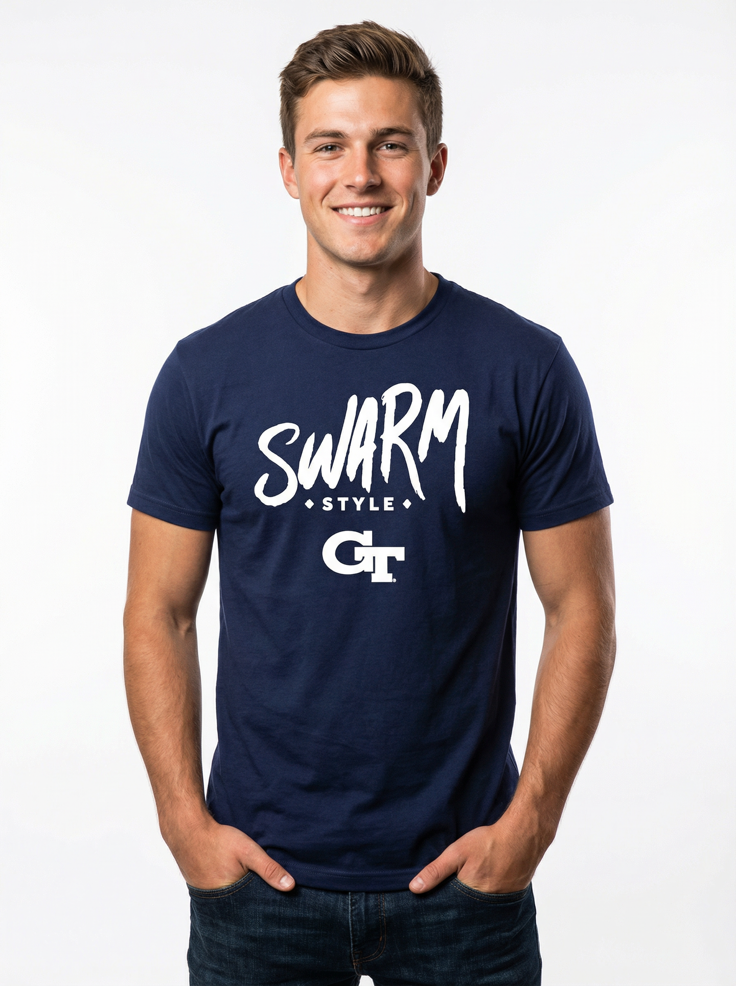 GT Yellow Jackets Men’s | “Swarm Tech” Tee