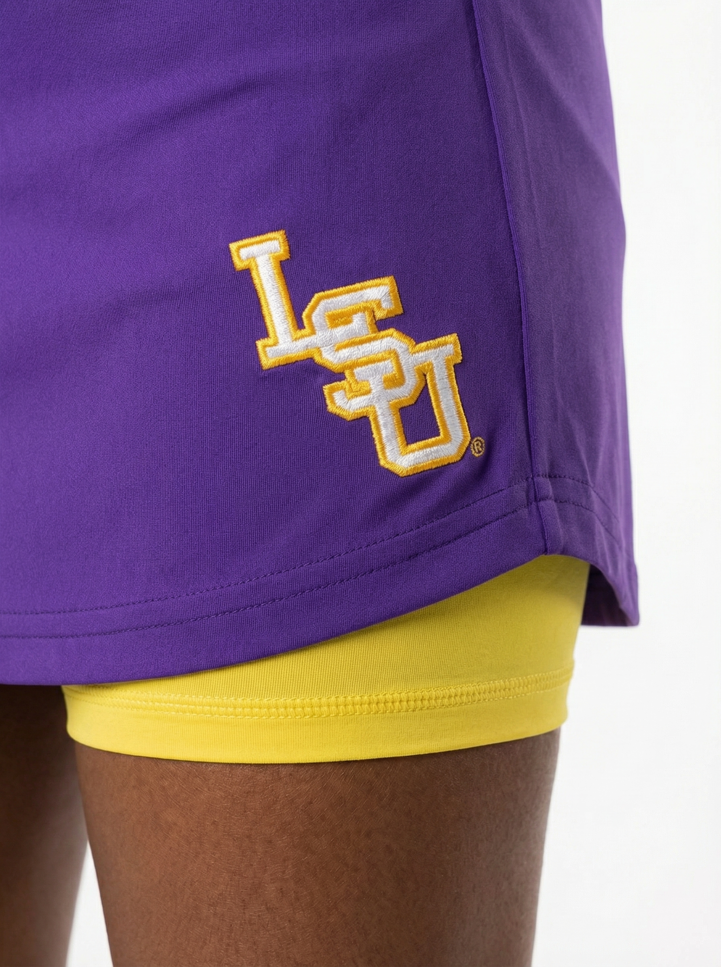 LSU Tigers men's lined shorts by Arena Graffiti featuring LSU team logo and breathable fabric, ideal for sports and casual wear.