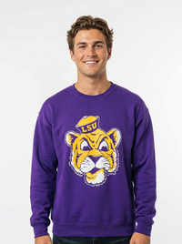 LSU Tigers Men's | "Retro Mike Head" Crewneck