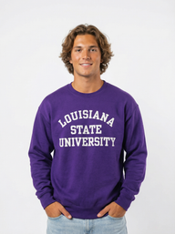 LSU Tigers Men's | "Retro Louisiana State Univ Block" Crewneck