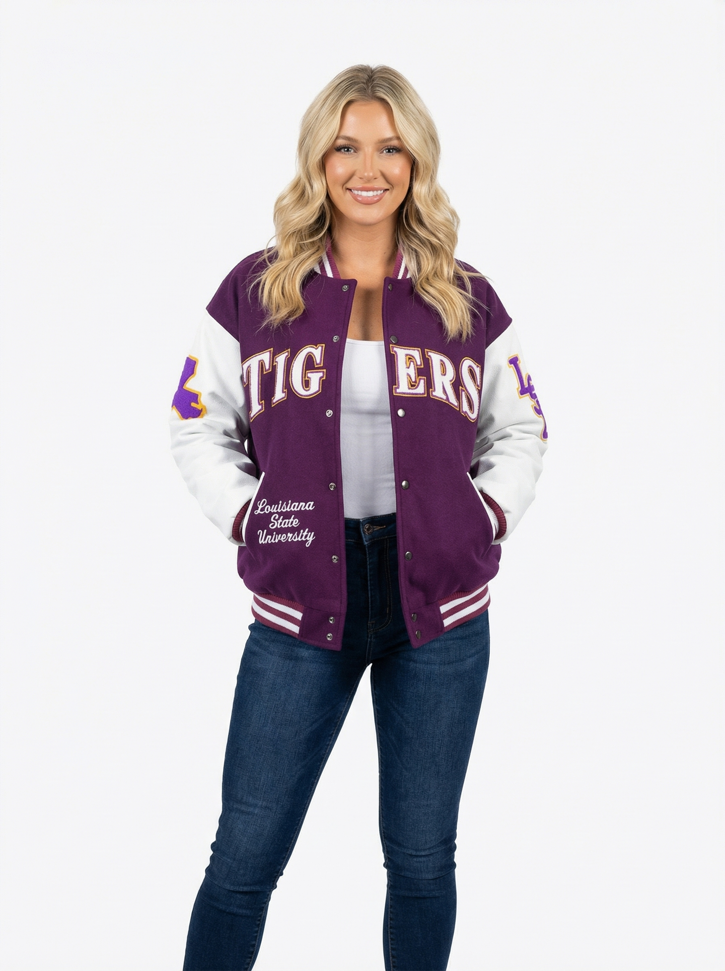 LSU Tigers Women's | "Varsity Mike" Letterman Jacket