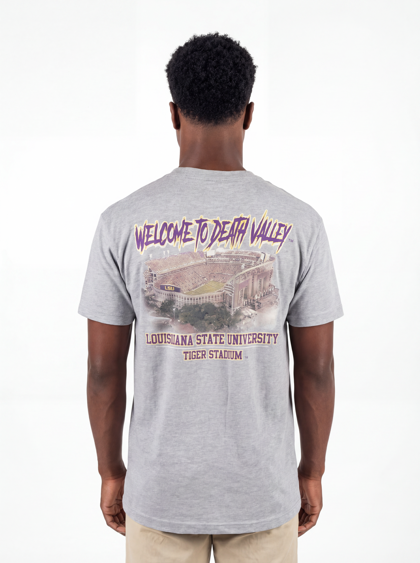 LSU Tigers Men's | "Death Valley" Grey T-Shirt