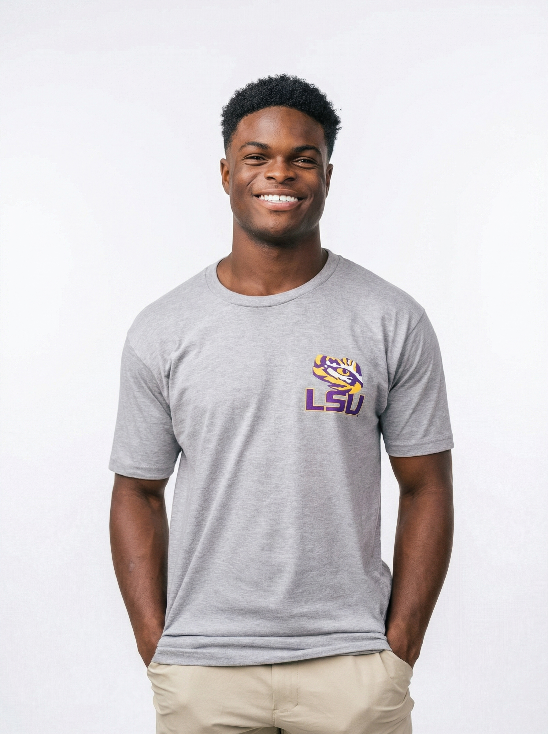 LSU Tigers Men's | "Saturday Night In Baton Rouge" Grey T-Shirt