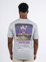 LSU Tigers Men's | "Saturday Night In Baton Rouge" Grey T-Shirt