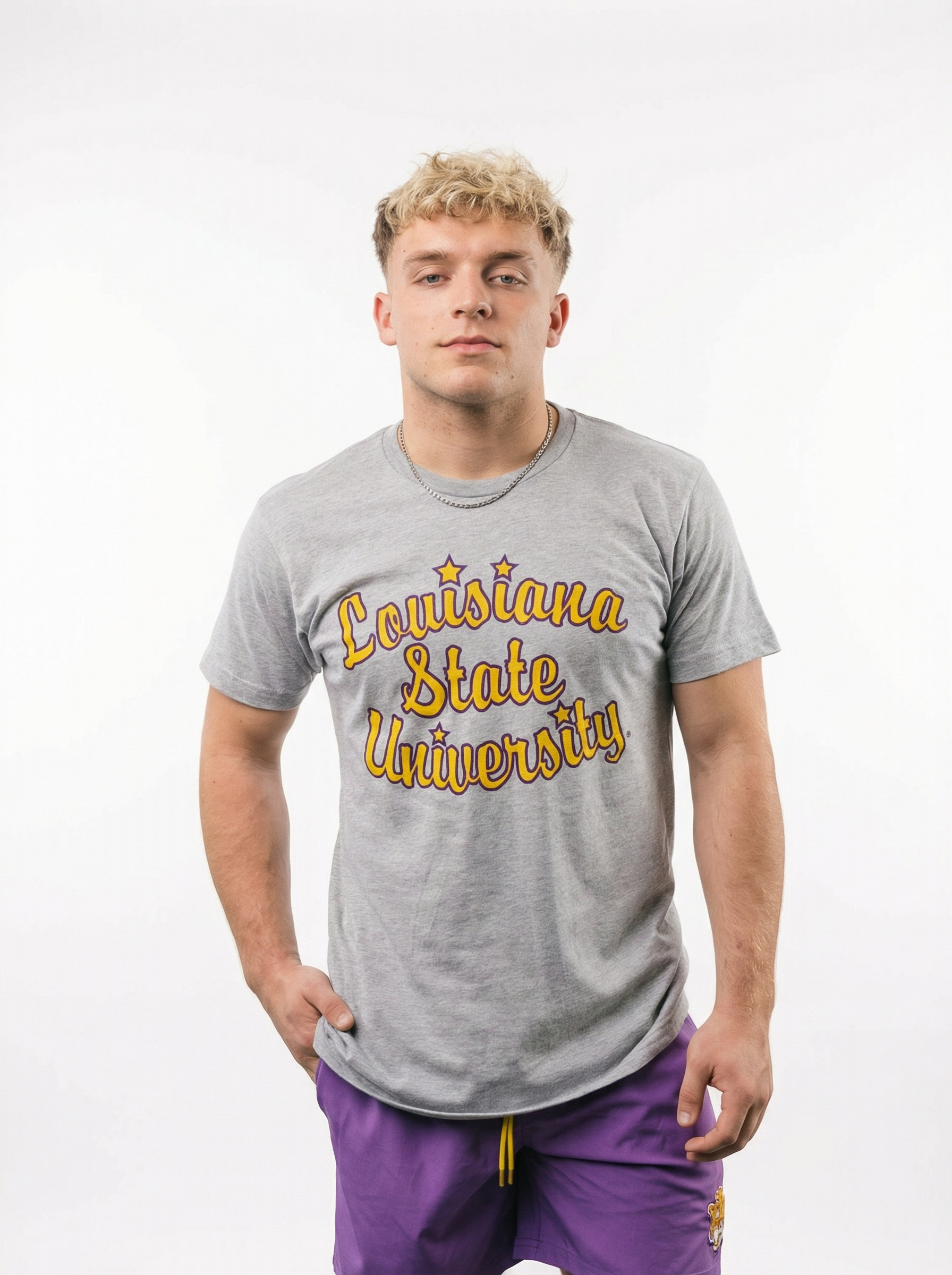 LSU Tigers Men's | "Retro Louisiana State Univ Script" T-Shirt