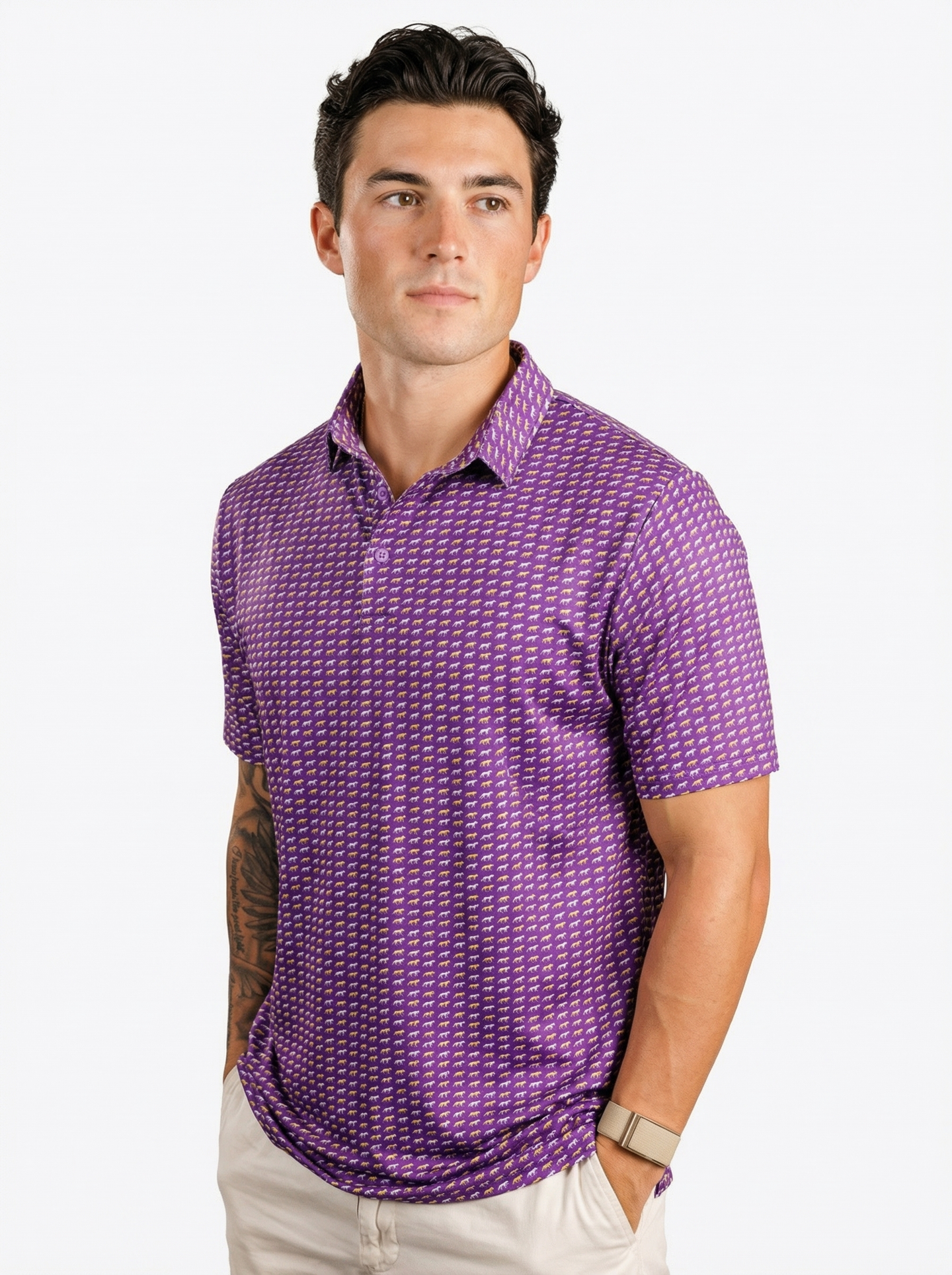 LSU Tigers Men's | "Sublimated Dogs" Polo