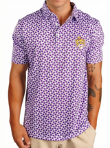 LSU Tigers Men's | "Retro Mike Head Checkered" Polo