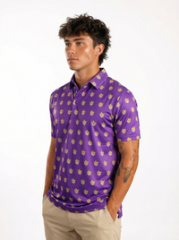 LSU Tigers Men's | "Retro Mike Head Sublimated" Polo